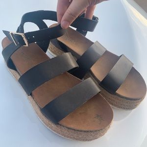 Black platform shoes